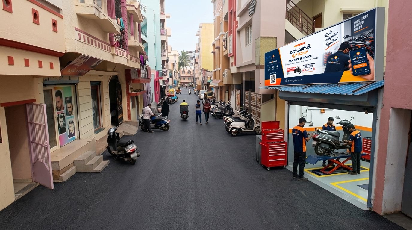 SSK Bike Service - Bike2Garage Verified Hub in BTM Layout / Gurappana Palya, Bengaluru